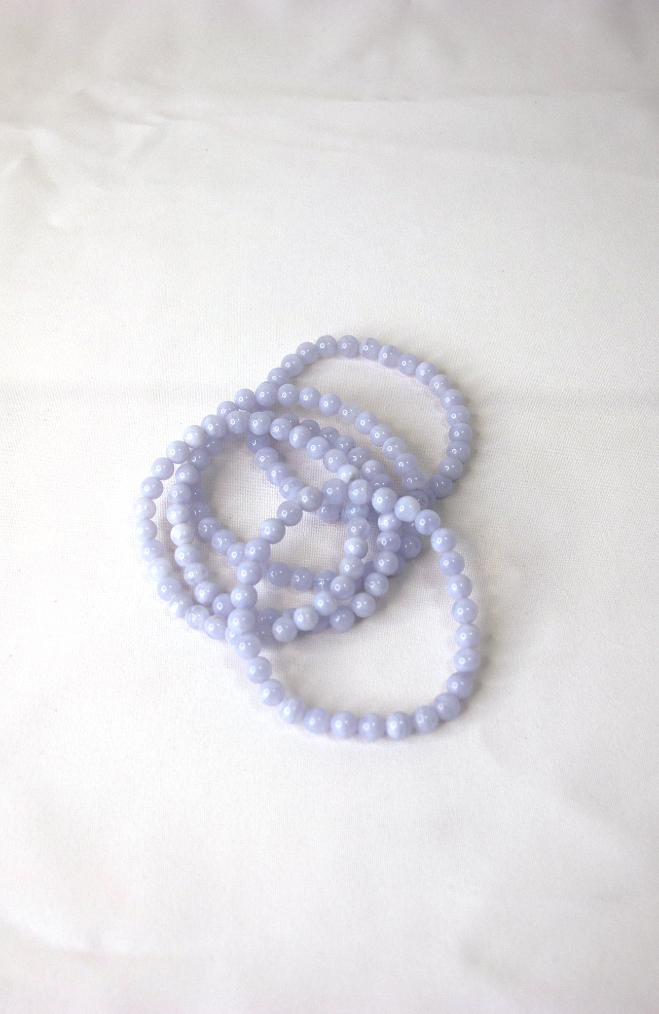Blue Lace Agate Bead 6mm Bracelet 416